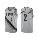 Maglia Portland Trail Blazers Gary Trent jr. #2 Earned 2020-21 Grigio